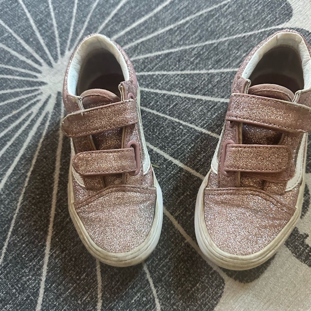 Sparkly Pink Kids Shoes Vans 12